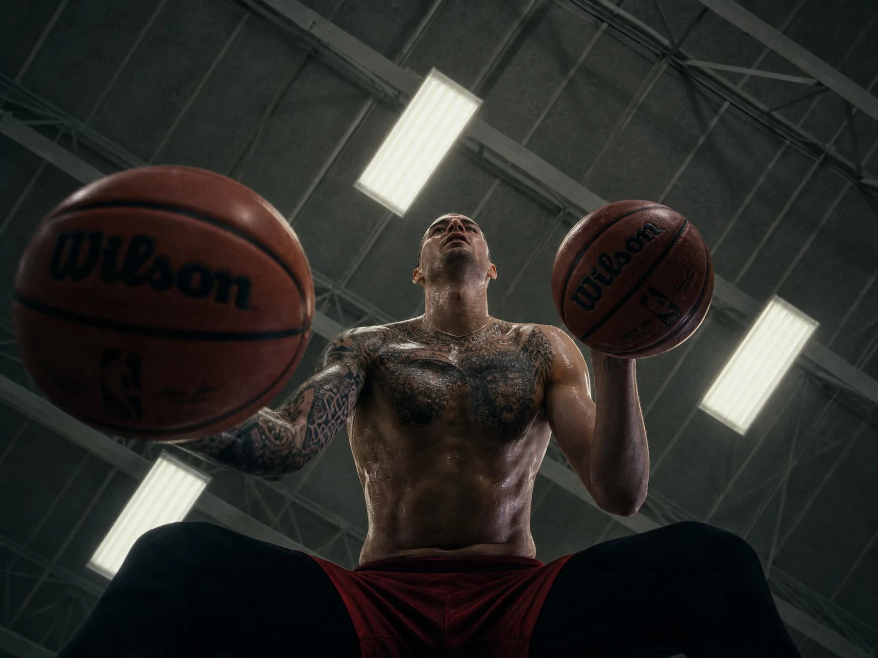 OpenArt cinematic basketball still frame